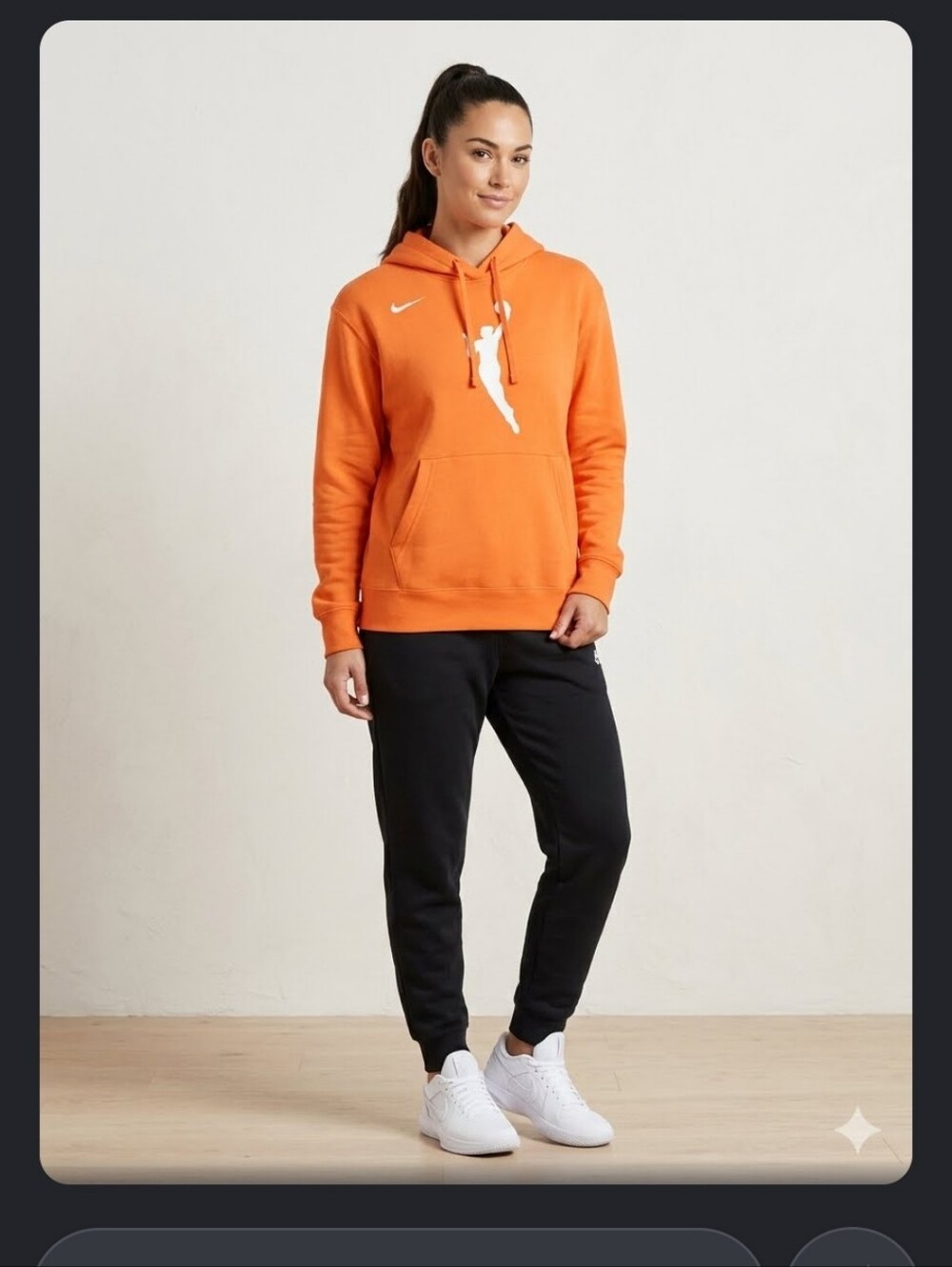 Nike Orange Hoodie with White Swoosh and Graphic - Picture 6 of 7